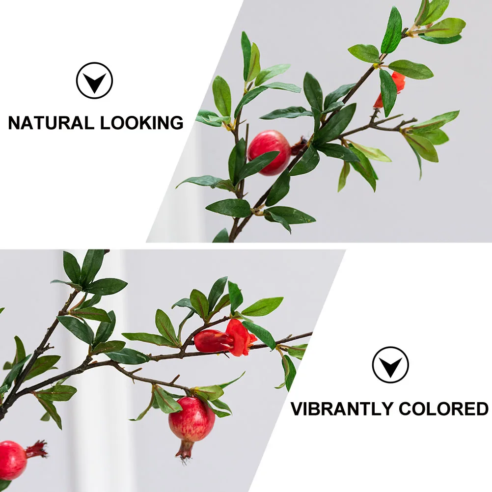 

Artificial Pomegranate Flower Home Decor False Branch Fruit Lifelike Foamy Berries Arranging Simulated Berry Fake