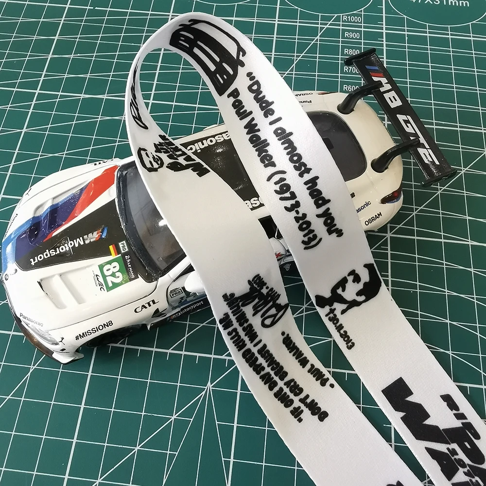 Paul Walker Fans Fast & Furious Lanyard Cellphone JDM Refitting Car Keychain ID Holder Mobile Neck Strap Quick Release Lanyard