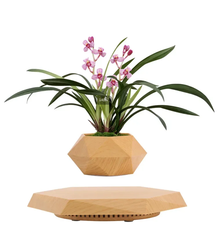 

Office simple magnetic levitation potted flower pot ornament