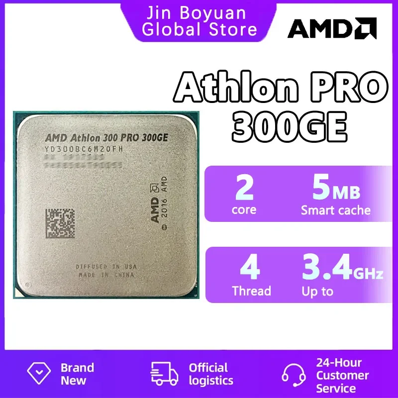 amd-nouveau-athlon-x2-pro-300ge-x2-pro-300ge-34-ghz-double-cœur-quad-thread-cpu-socket-am4-mais-pas-de-ventilateur