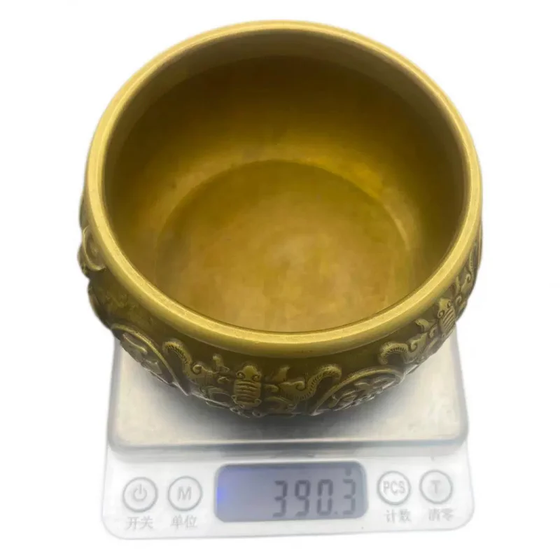 Antique brass treasure bowl and fortune jar craft gifts available for supply