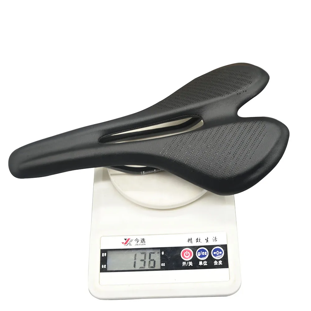 2023 bicycle carbon fiber saddle carbon material seat ultra light leather seat cushion road mountain bike seat 138g