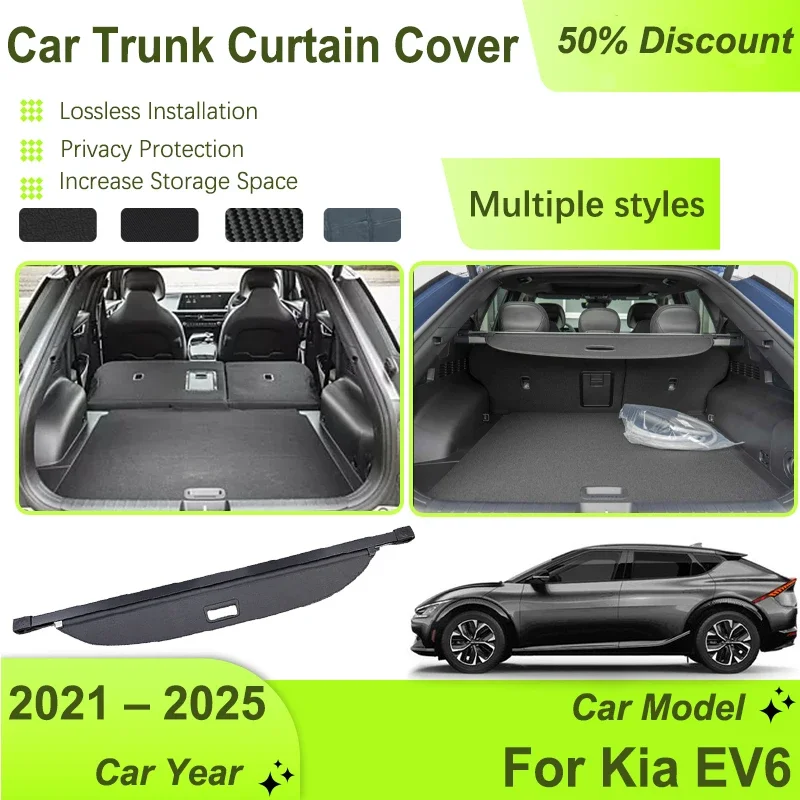 

Car Trunk Storage Rack Cover For Kia EV6 GT Line CV 2021 2022 2023 2024 2025 2026 Retractable Cargo Liner Shade Auto Accessories