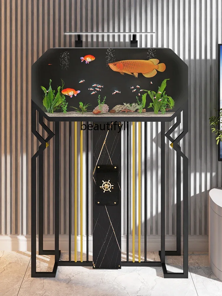 Creative Fish Tank Ecological Floor Living Room Fish Tank Small Fish Globe Octagonal Aquarium