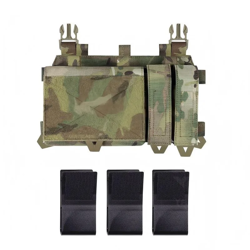 Tactical Triple Front Panel With Management Bag, Quick Pull Out Cover, Tactical Vest, Chest Hanging Accessory Bag