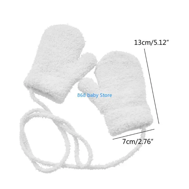 

29EE Baby Warm Gloves for 1-3 Years Kids Soft Breathable Mittens Thick Full Finger Gloves Solid Color Gift for Boys and Girls