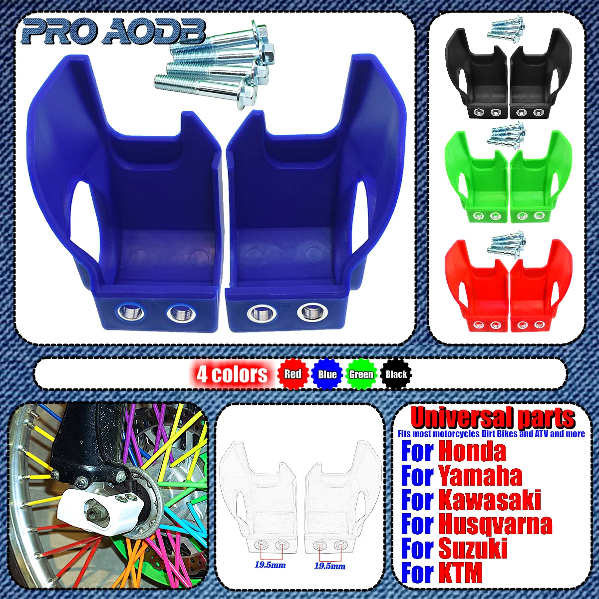 

Motocross Fork Bottom Shoe Guard Cover Protector For YAMAHA YZ125 YZ250 YZ250F YZ450F WR125 WR250 WRF250 WRF450 WRF WR YZ