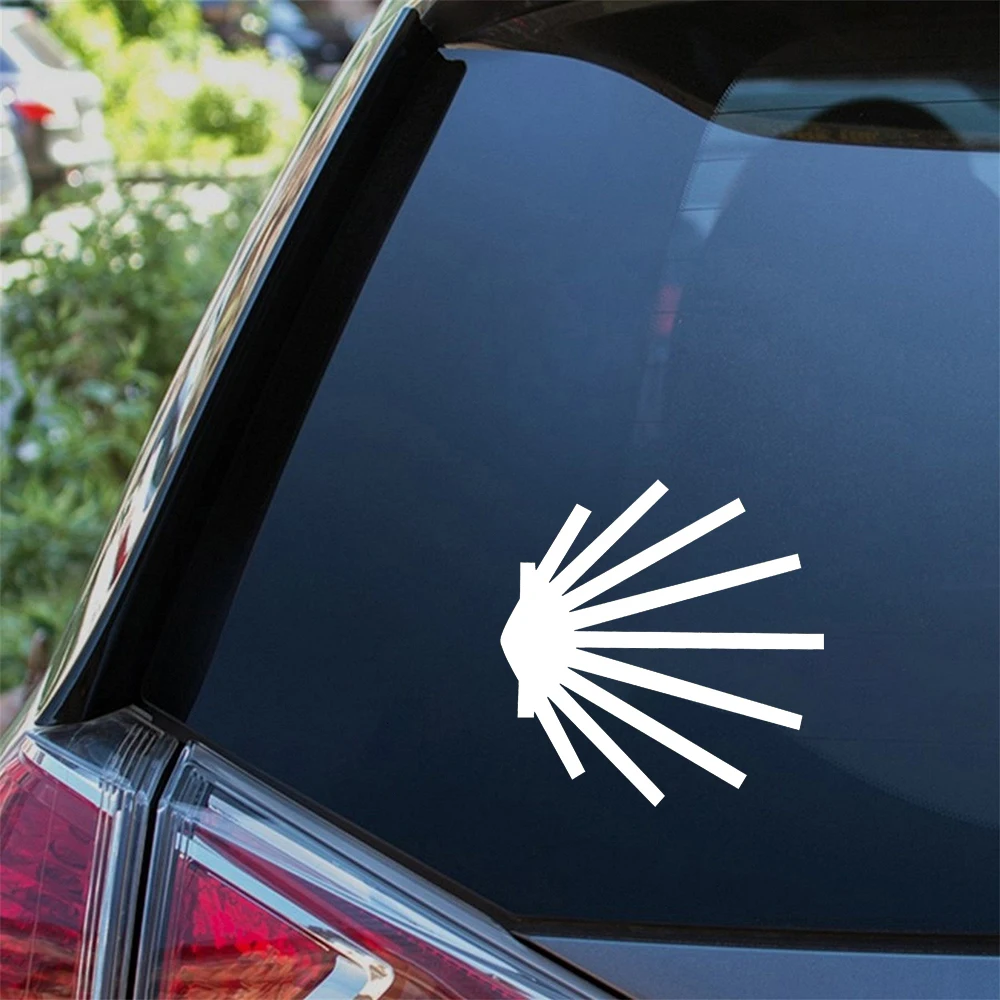 Camino de Santiago Shell Classic Vinyl Decal Bumper Sticker per Camino Pilgrim Way of St. James Custom Camino Walker Decal