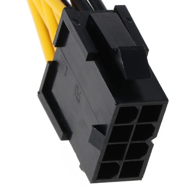 F68C 25cm CPU 8pinから2x 6+2p pci-eグラフィックカードラインスプリッター18awgマイニングケーブル