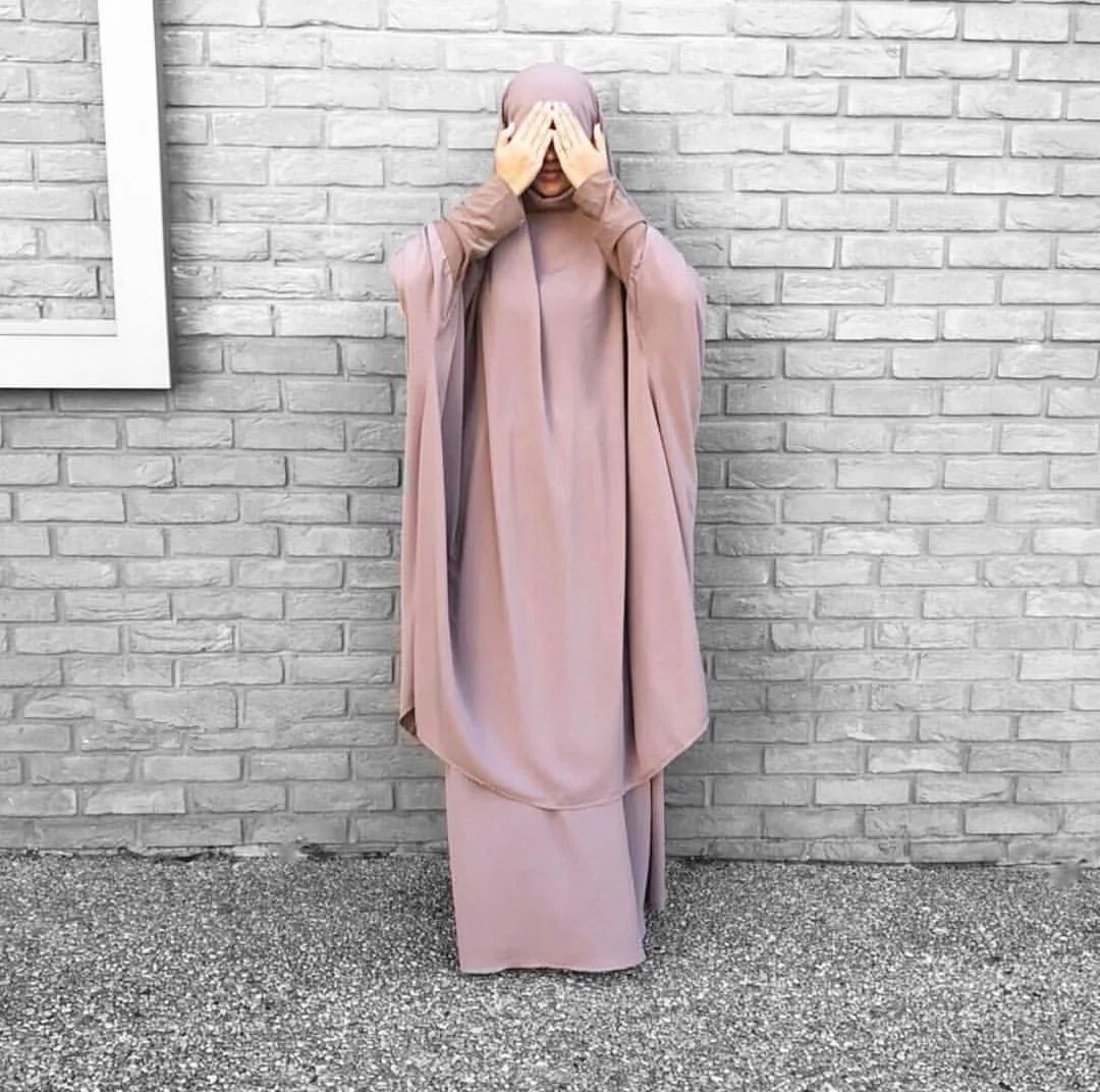 Frauen Abaya Ramadan 2 Stück Rock Anzüge Mode Gebet Kleidungs stück Kleid Khimar Hijab Robe Islam Abayat Muslim setzt islamische Kleidung