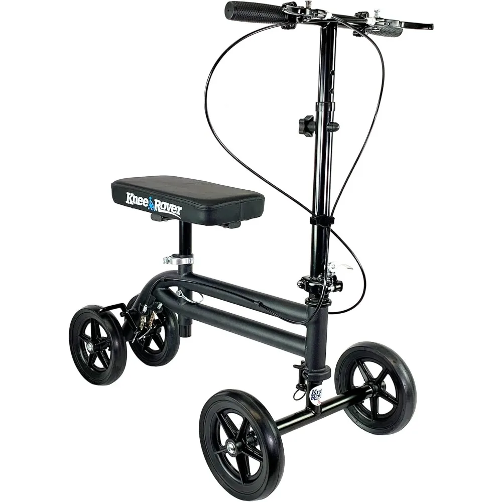 

Economy Knee Scooter Steerable Knee Walker for Adults for Foot Surgery, Broken Ankle, Foldable Knee Rover Scooter (Black)