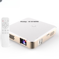 P6 Mini Home Projector Portable HD Office Beamer WiFi DLP Lens LED Lamp  Compatible Mobile Phone Outdoor Batter