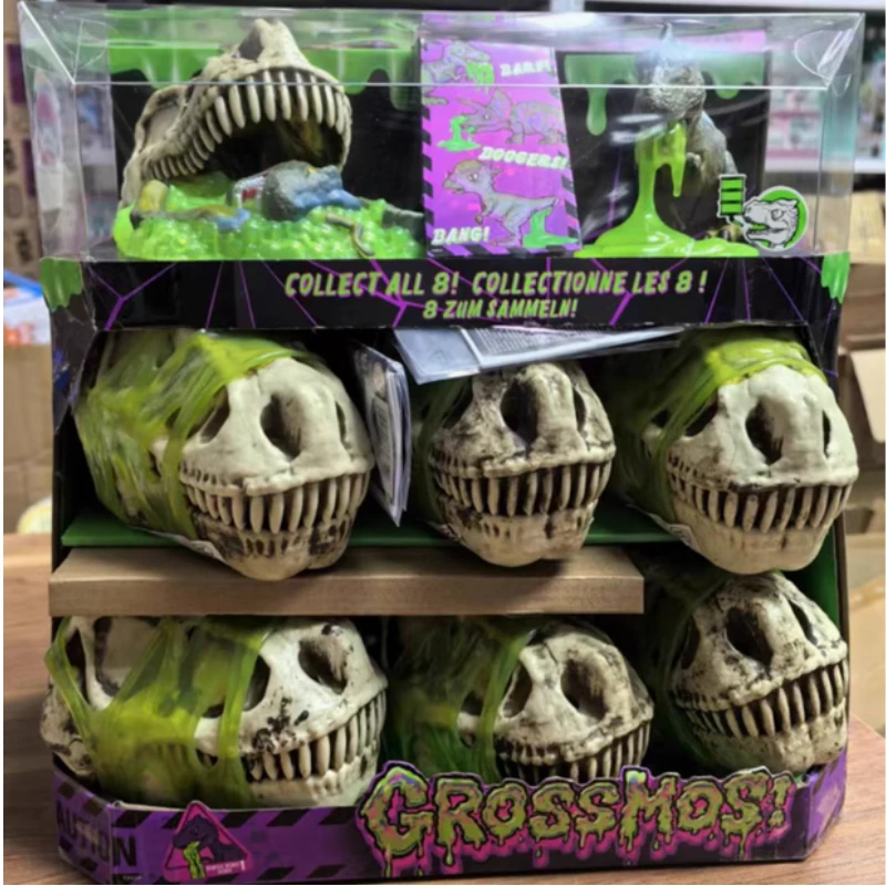 Original MGA Gross MOS Dinosaur Skull Decryption Fossil Skeleton Assembly Slime Boy Toys Holiday Gifts for Children