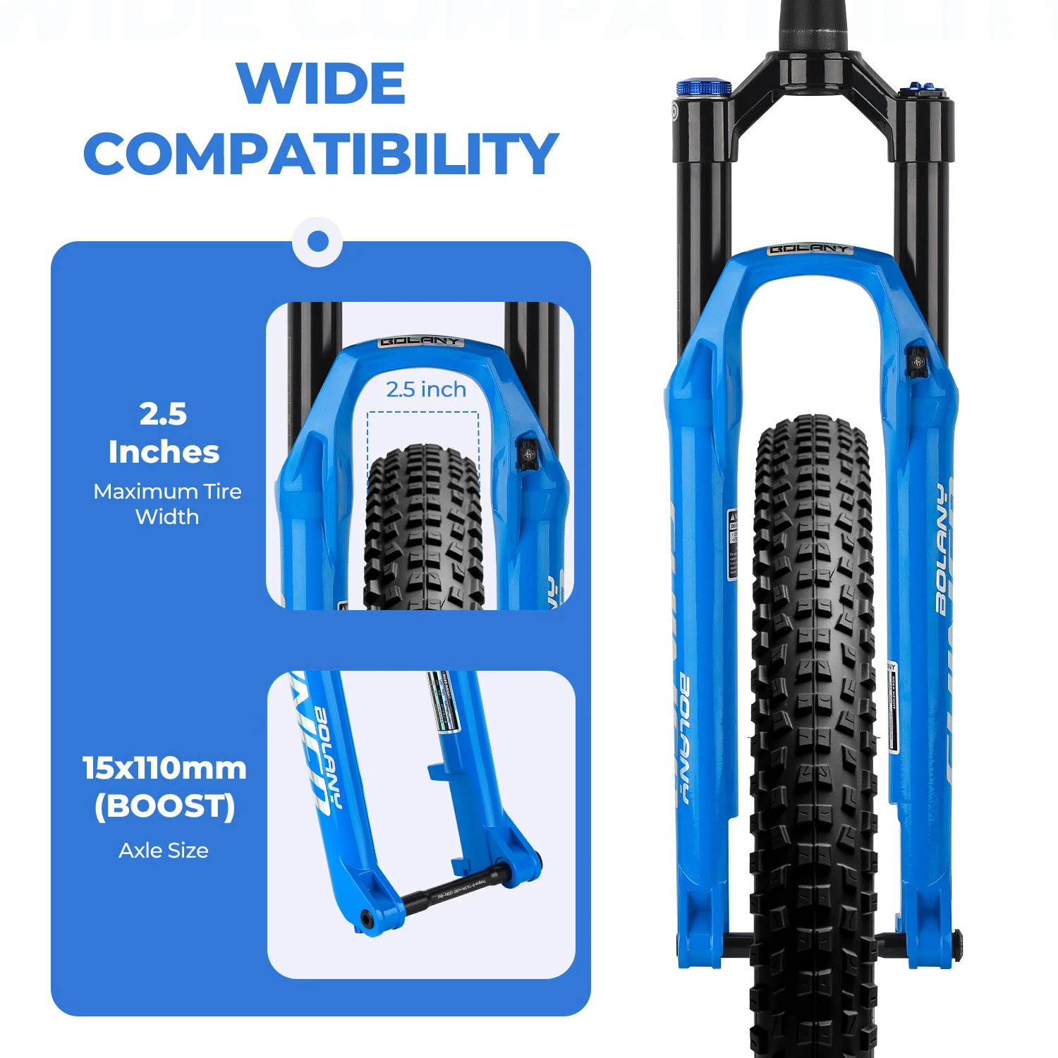 BOLANY MTB Air Fork 27.5 29Inch Air Oil Suspension Boost 15x110