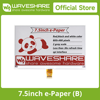 Waveshare 7.5inch e-Paper (B) E-ink raw Display Red Black White Three-color, SPI, e-paper for Raspberry Pi 4B/3B/3B+/Zero/Zero W
