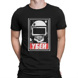 Tagilla Helmet Mask T Shirts for Men 100% Cotton Vintage Round Neck Escape From Tarkov Tee Shirt Short Sleeve Clothing Printed