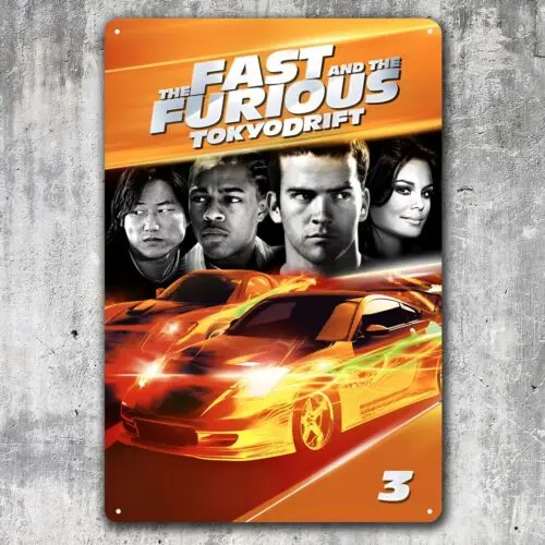 Y1,The Fast and Furious Tokyo Drift Movie Metal Poster - Tin Sign 20x30cm