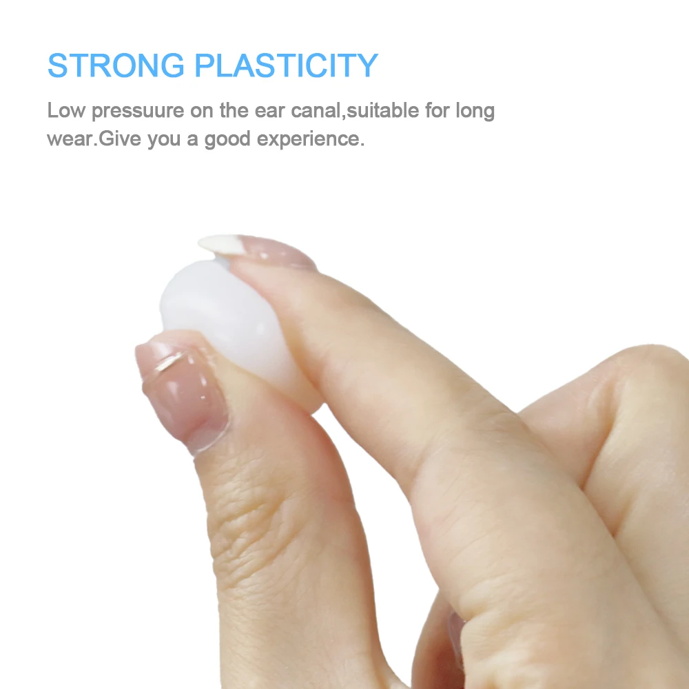 20pcs/set Silicone Earplugs Noise Reduction Improve Sleep Reusable Waterproof Ear Plugs Soft Ear Aids Swimming Traveling Working view 3