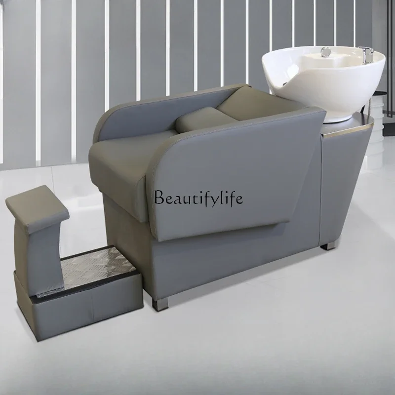 Light Luxury Shampoo Chair Hair Saloon Dedicated Lying Half Flushing Bed