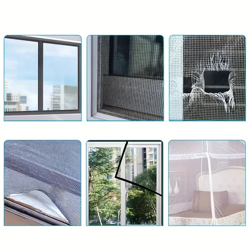 شريط إصلاح الشاشة رقعة بلاستيكية للنوافذ والأبواب - إصلاح ناموسية، تصريف الأرضية مع مقاوم للحشرات ومضاد للانسداد #4