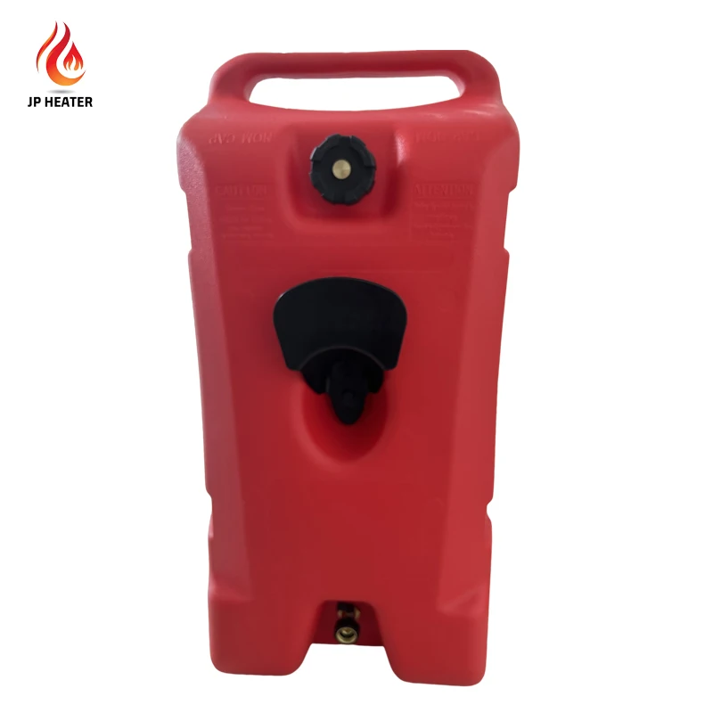 JP Heater Fuel Tank/Fuel Gas Can with Plastic Fluid Transfer Pump and 14 Gallon Rolling Gas Can