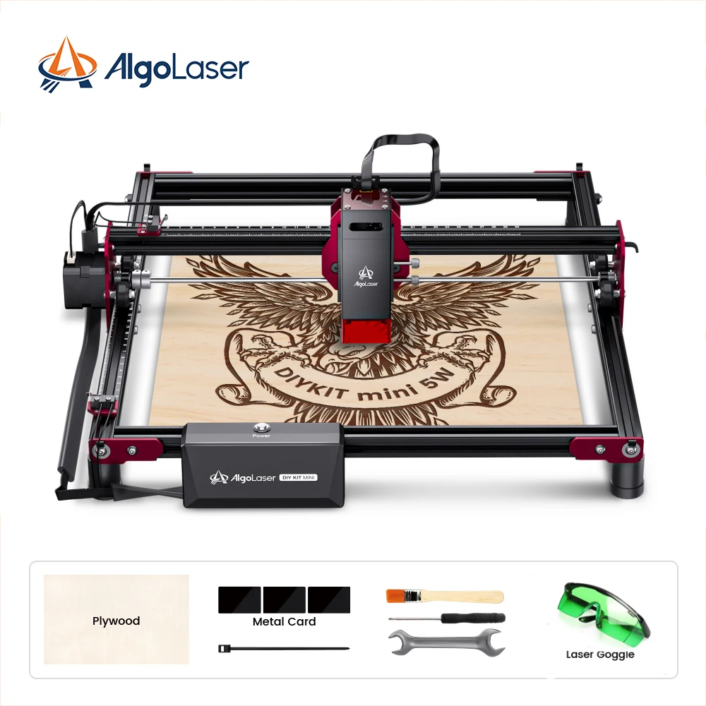 Hot Selling AlgoLaser 5W 10W 20W Serie Laser Cutter Lasersnijden Graveren Tool Herramientas voor hout MDF Glas Leer