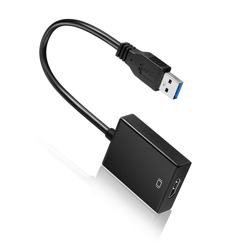

Кабель-адаптер USB 3.0 к видео, черный преобразователь монитора с дисплеем 1080p для ПК, ноутбука, проектора, HDTV, многоэкранный выход