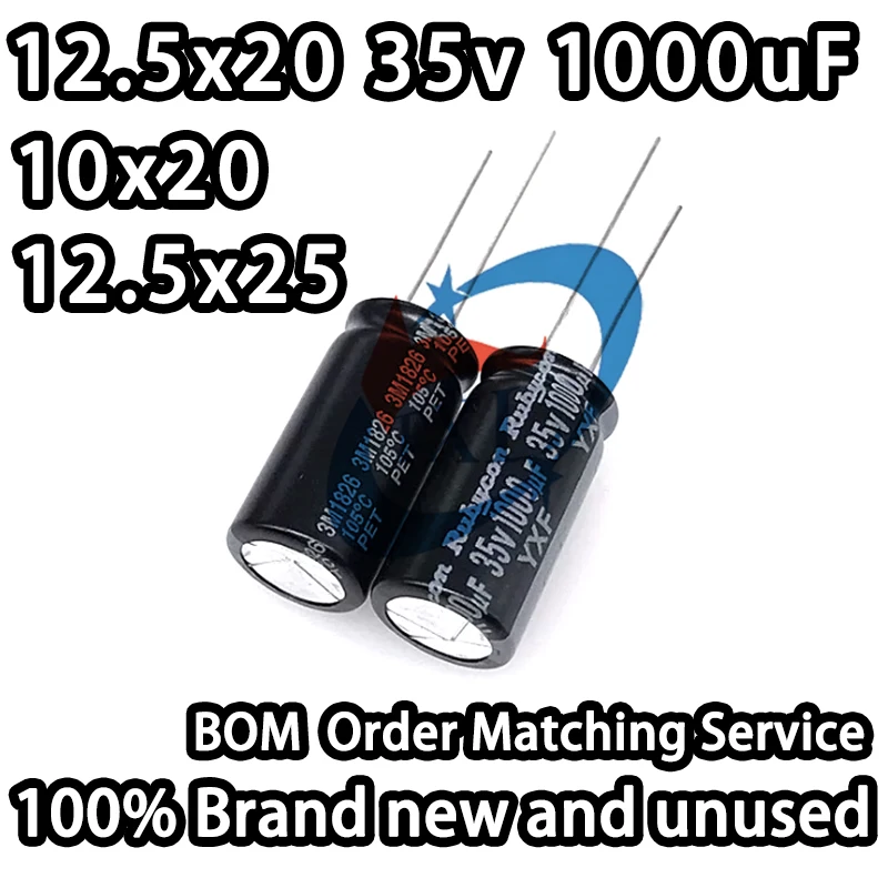 During the Event: 10PCS 1000uF 6.3v 10v 16v 25v 35v 50v In-Line Imported Aluminum Electrolytic Capacitors