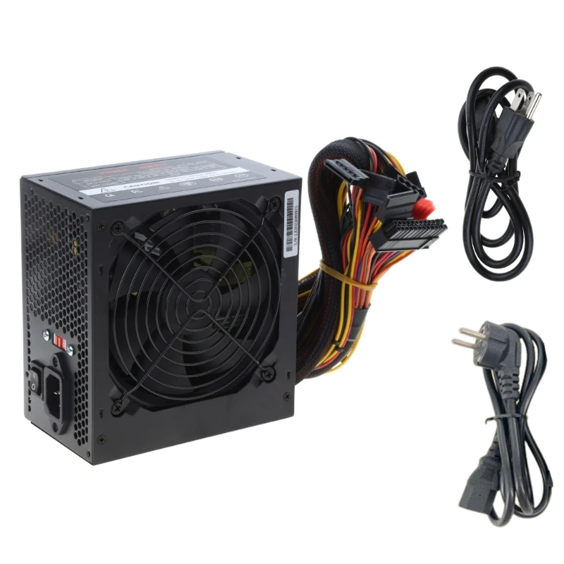 Gaming Power Supply for Computer Universal 24pin 12V ATX AC180-264V Rated-600W