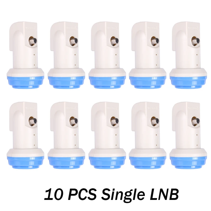 Универсальный LNB Ku-диапазона (10 шт.) для спутникового ТВ-ресивера, одинарный LNB для спутникового телевидения