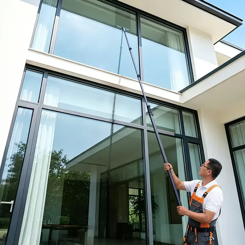 High Rise Window Cleaning Tools 8 Meter 6 Section Twist Carbon Fiber Telescopic Pole