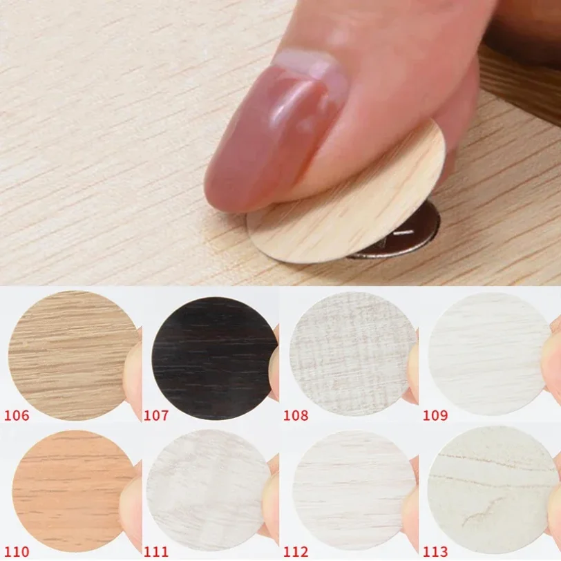 

54pcs/Sheet Self Adhesive Furniture Screw Cap Cover Stickers Round Stickers for Home Wood Craft Desk Cabinet Decorative Decals