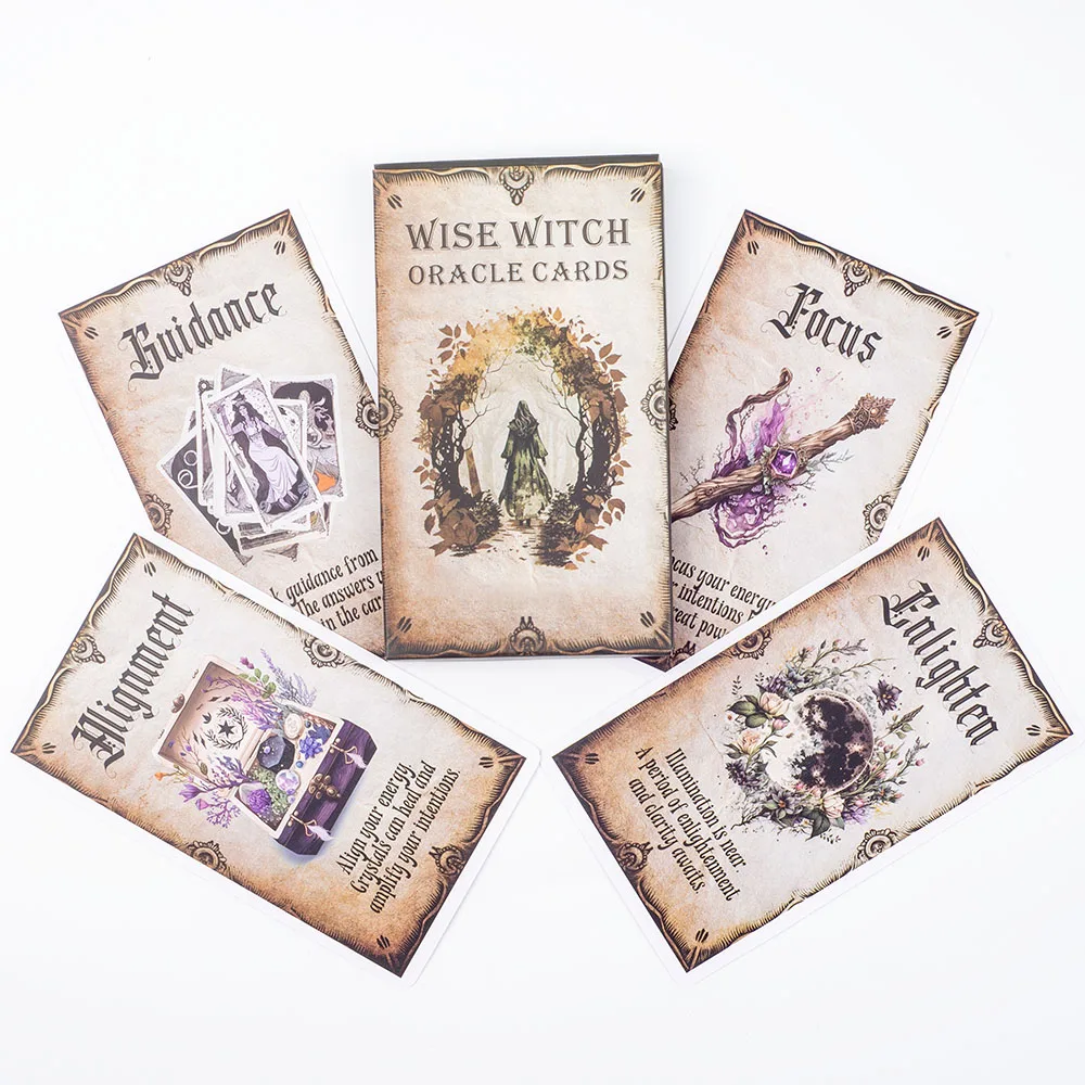Cartes Oracle Wise Witch, jeu de 20 cartes, tarot de haute qualité, divertissement, rassemblements familiaux, cartes de jeu de société, 12x7cm