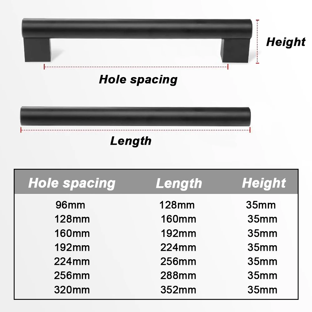 Cabinet Handles Drawer Knobs Wardrobe Door Handles Brushed Modern Style Hardware Aluminum Alloy Kitchen Door Handles