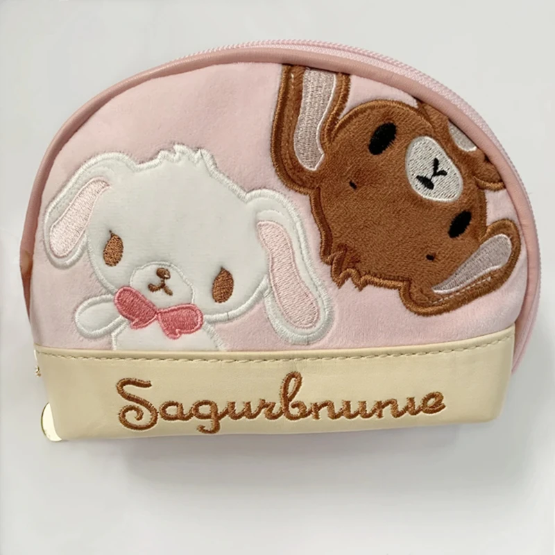 

Сумка для макияжа Sugarbunnies, небольшой органайзер с вышивкой, милый дорожный косметичка с мультяшным кроликом, косметичка для красоты