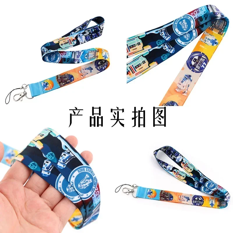 Star Wars Baby Yoda Lanyard for Keys Chain Cute Keychain Badge Holder ID Credit Card Pass Hang Rope Lariat Mobile Phone Charm