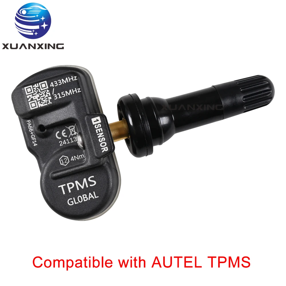 Programowalny czujnik TPMS 315/433 MHz 2w1 metalowa bateria 2050 czujnik ciśnienia w oponach uniwersalna nieograniczona Edit kompatybilna z AUTEL