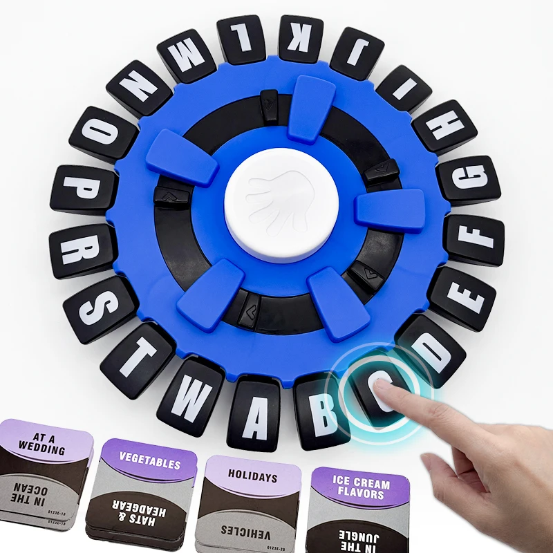 

Быстрая настольная игра с буквами, развивающая игра с нажиманием на алфавит для семейного вечера, портативная игра для вечеринок для детей и взрослых с таймером