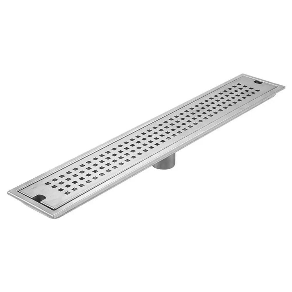 With Strainer Cover Shower Floor Drain Stainless Steel Anti-odor Linear Floor Drain Removable Rectangle Shape