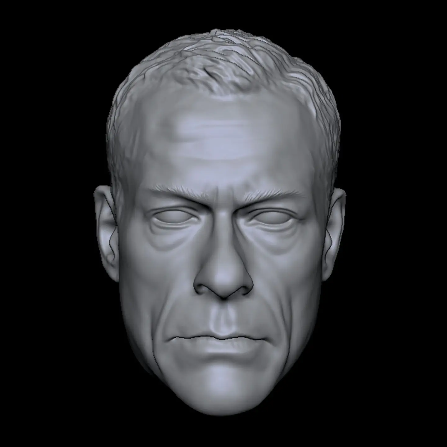

HL068 DIY Customized 1/18 1/12 1/10 Jean C V Dam Unpainted Head Sculpt for 3.75" 6" 7" Figure SHF ML Mafex Mez NECA Mcf