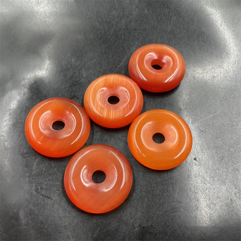 

Affordable Jade Products 3Centimeter red cat's eye stone peace pendant Pendant Jade pendant