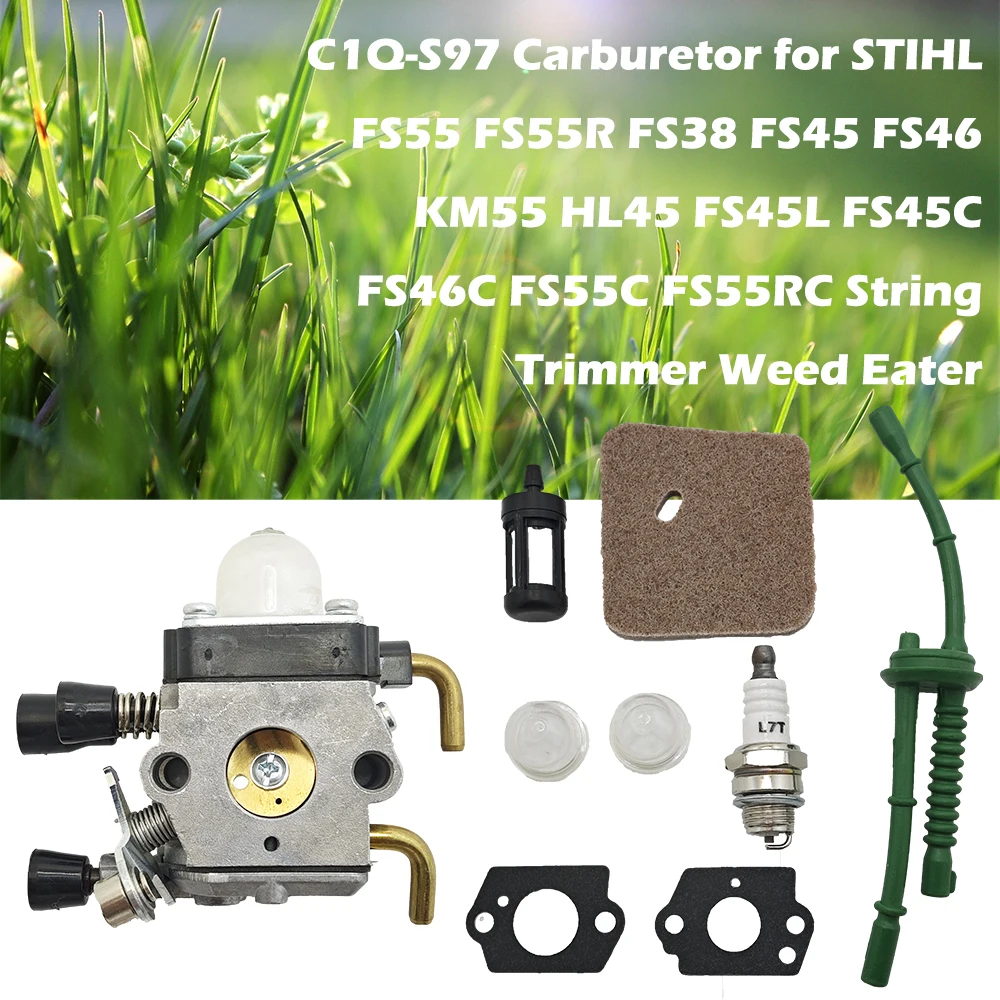 Replacement Carburetor for STHIL FS38 FS46 HL45 FS45C FS46C FS55C FS55RC KM55 String Trimmer Weed Eater C1Q-S97