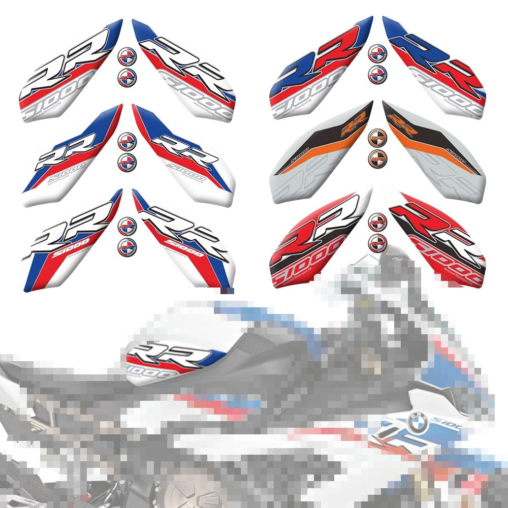 

3D Gel Sticker Decal Stickers Decals Tank Knee Pad Fairing Emblem For BMW S1000RR 2019-2023