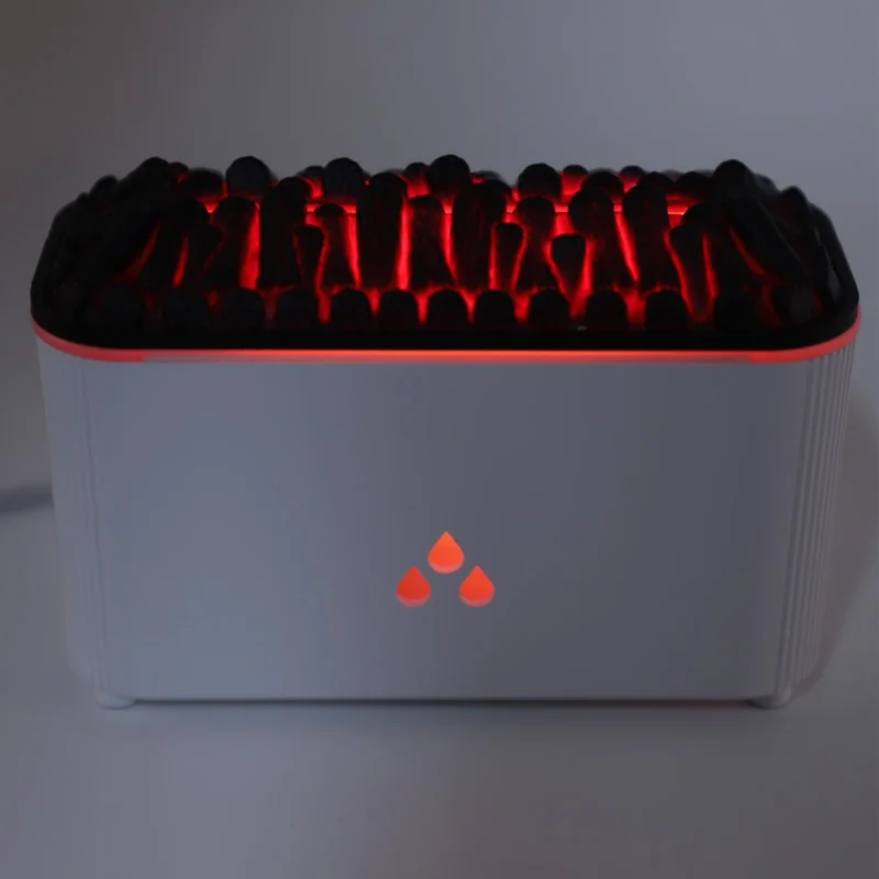 Flame Essential Oil Diffuser Humidifier With 7 Colors Light 160ML Fireplace Fire Scent Diffuser Cool Mist Humidifier