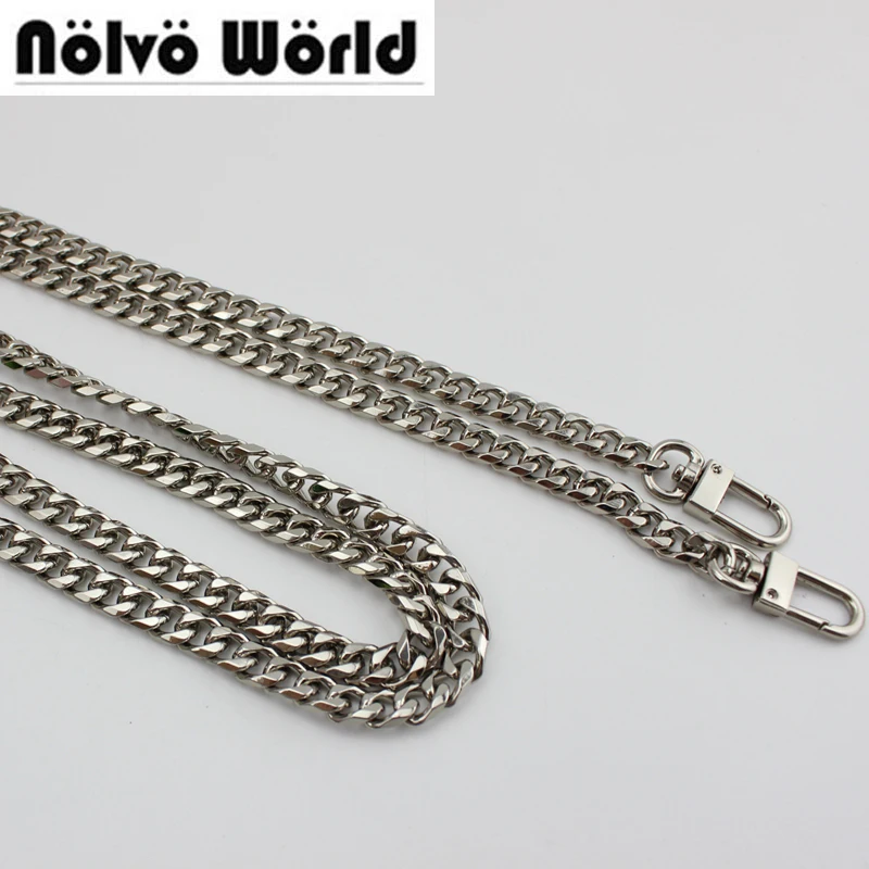 1 piece,8mm wide 110-130cm High Thick Chain metal strap has hook for repair bag handbag chain removable long chain replace