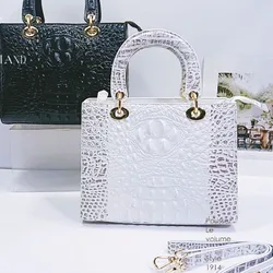 Crocodile Skin Leather Women Handbags Alligator Small Shoulder Messenger Bag Luxury Fashion Female Temperament Bags 2024 New