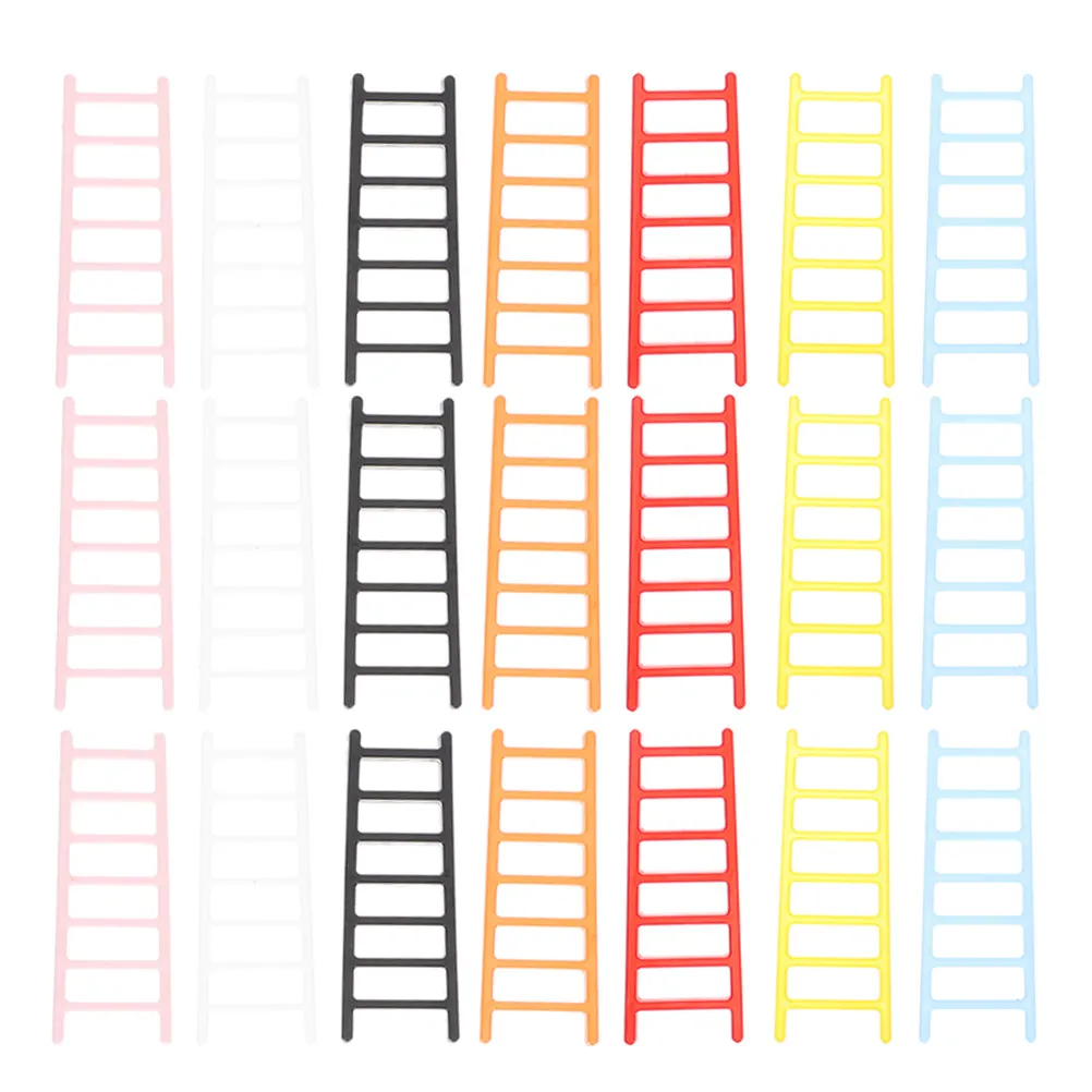 

70Pcs Plastic Miniature Ladders Bright Colorful Tiny Stairs Cake Toppers Fairy Garden Decor DIY Craft Accessories
