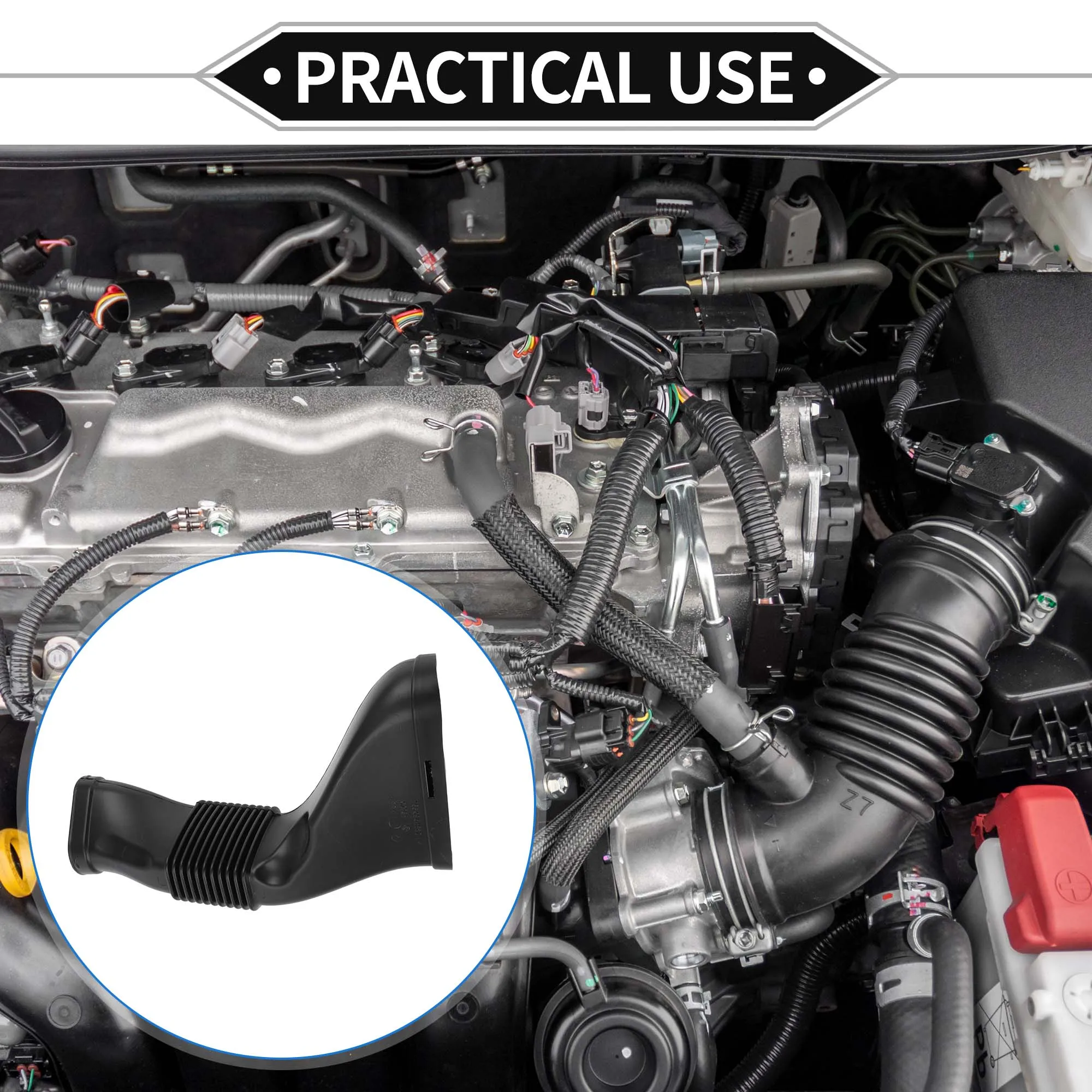 X Autohaux Car Intake Hose Compatible for Mercedes-Benz C63 AMG Left Side Air Intake Hose Black No.1560941582