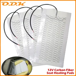 2pcs/4pcs 12V Universal Car Seat Heated Heating Heater Carbon Fiber Car Seat Heat Pads Cushion Mat Winter Warmer Seat Covers Set
