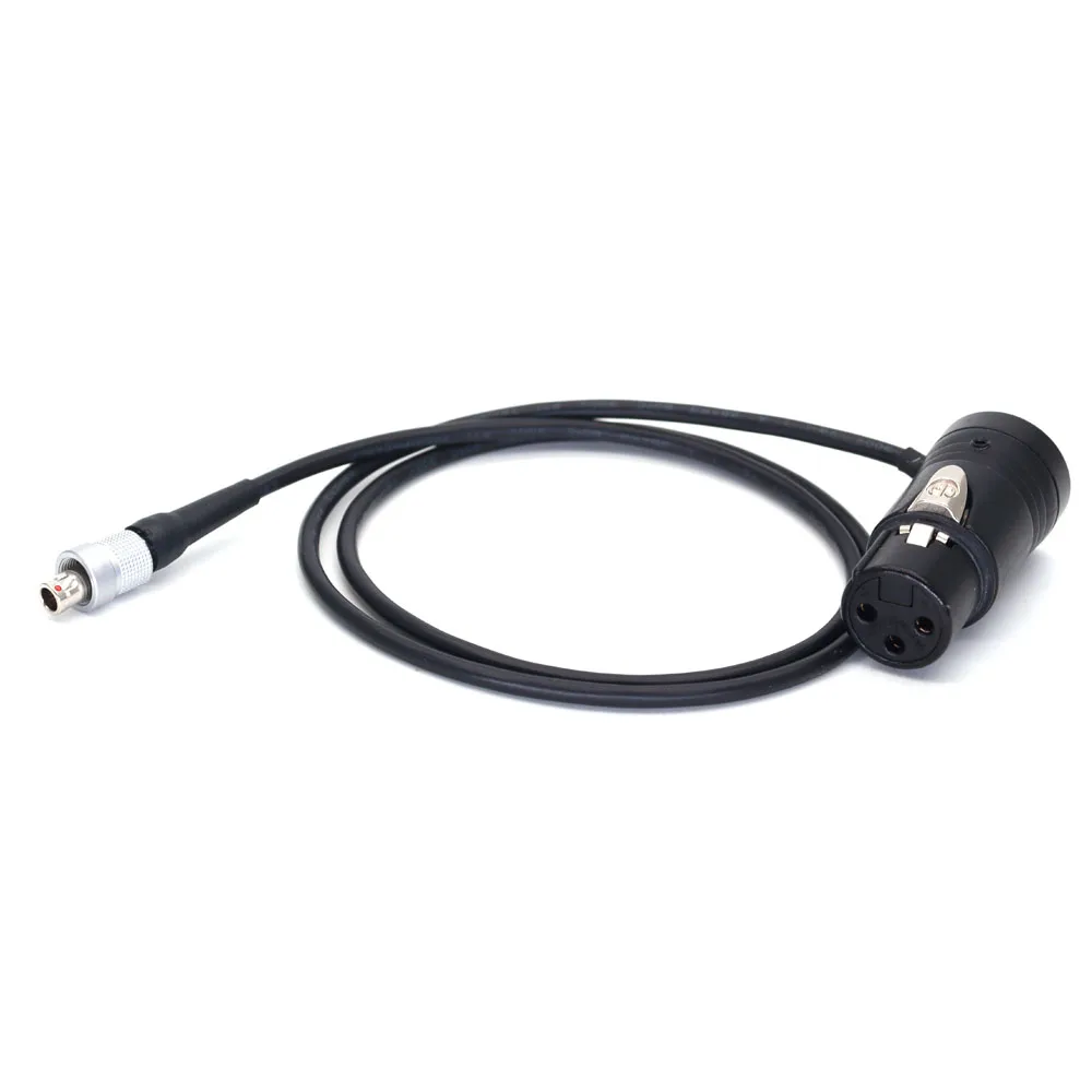 Low profile XLR 3-pin female to FVB 3pin audio cable for Sennheiser SK2000 transmitter Containing noise reduction chips